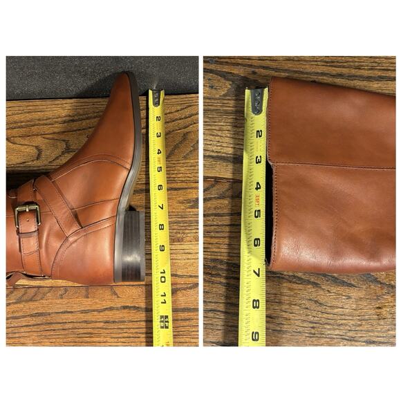 Naturalizer Rena Women’s Tan Leather Riding Boots Size 7.5M Knee High Zip - Picture 7 of 8